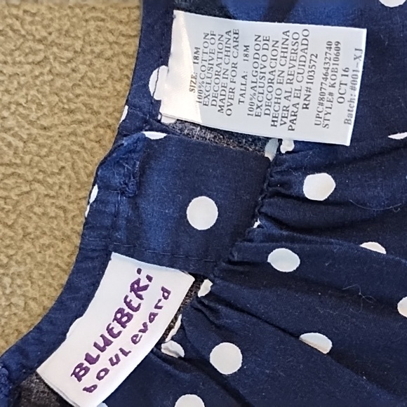 2 Blueberi Boulevard Dresses Girls Size 18 Months Sleeveless Blue White Yellow - Picture 14 of 15